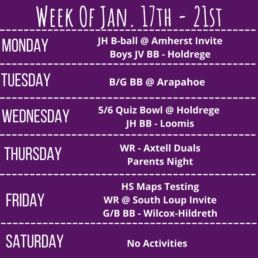 Week of January 17th