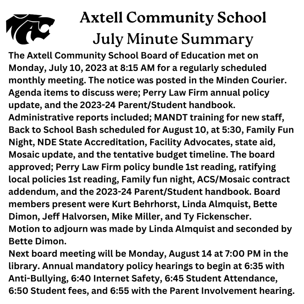 Live Feed Axtell Community School