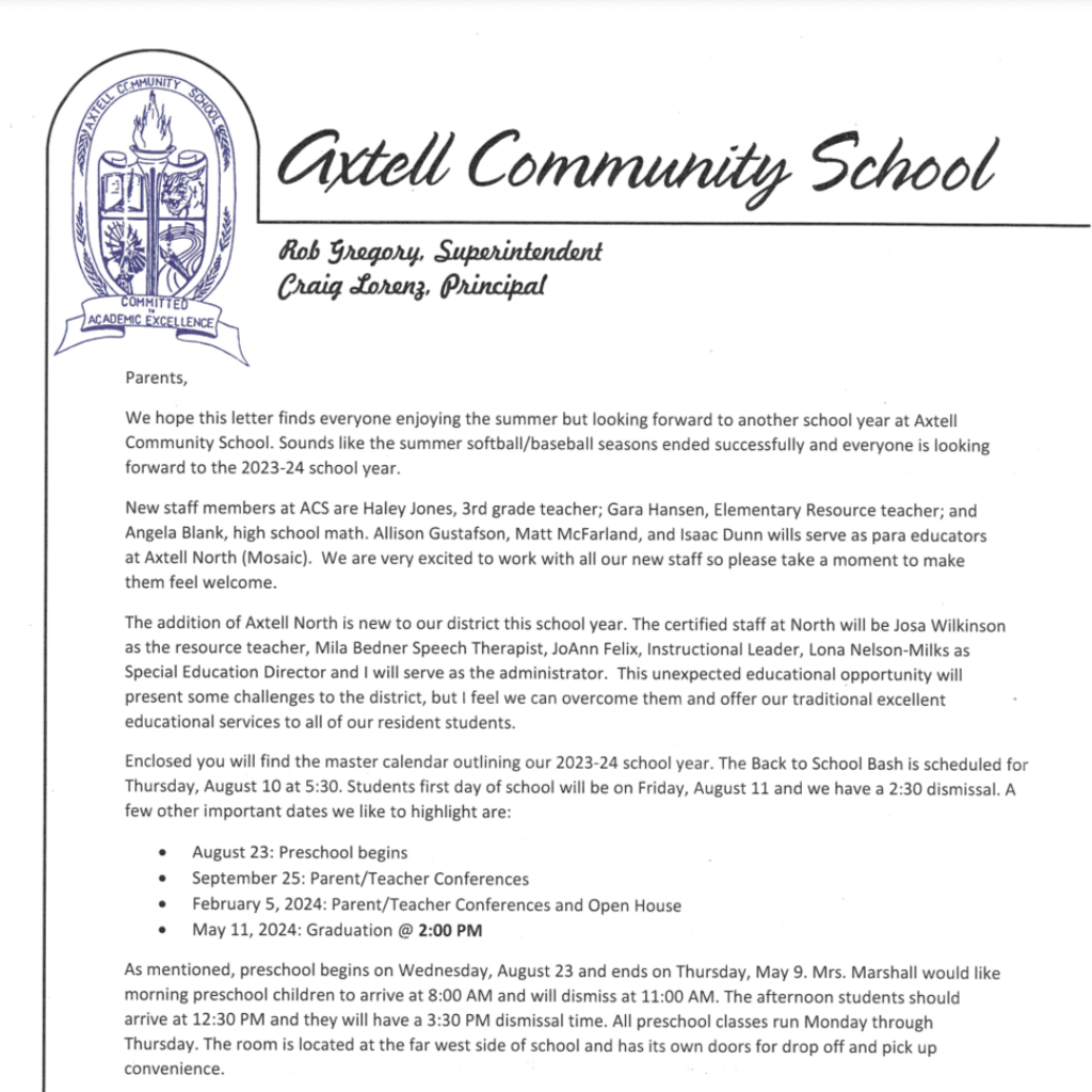 Live Feed Axtell Community School