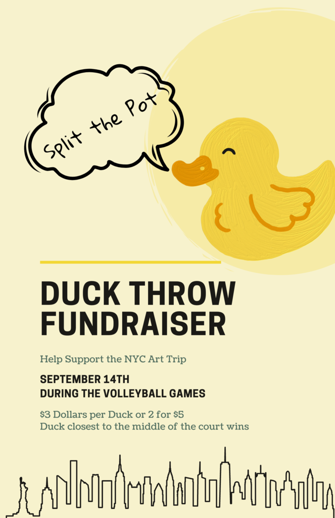 Split the Pot Duck Throw Fundraiser September 14th at the Volley Ball Games
